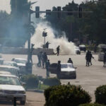 Nigerian police fire tear gas as protesters gather over separatist leader