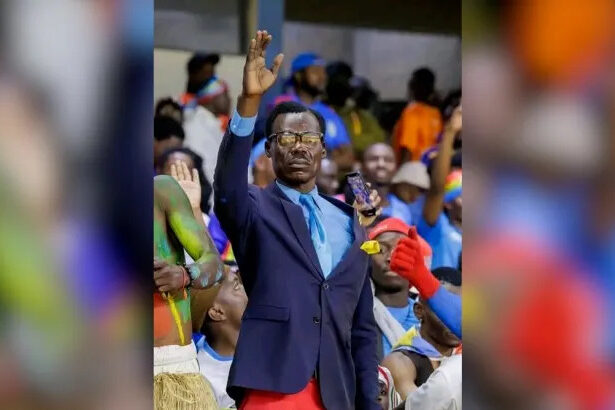 DR Congo fan holds ‘Lumumba pose’ for full AFCON match
