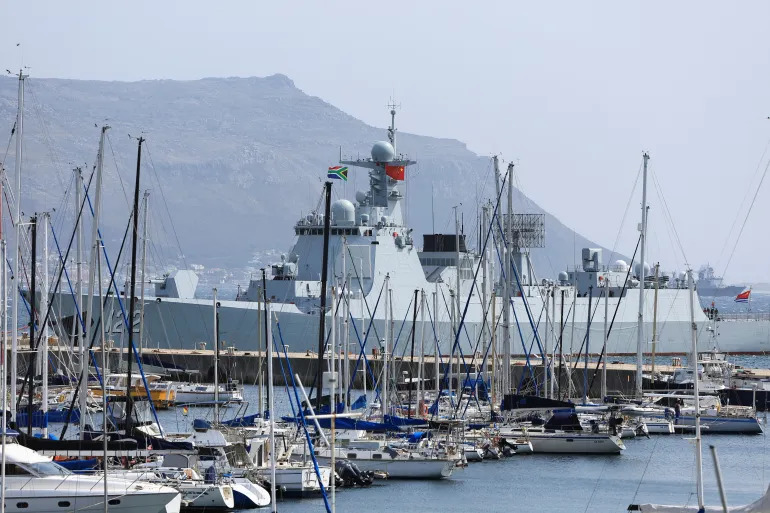 Chinese, Russian and Iranian warships arrive for drills in South Africa