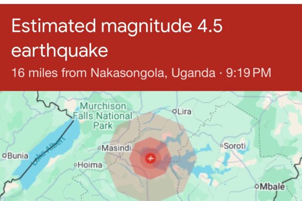 4.6 Magnitude Earthquake Strikes Nakasongola District, Uganda; Residents Report Tremors